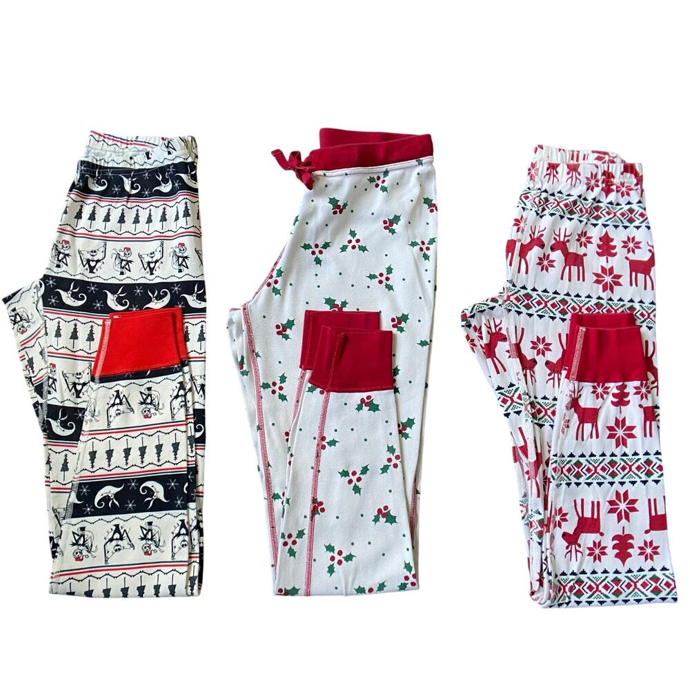 Hanna Andersson Pajama Pants Sz S Christmas Lot 3 Cotton